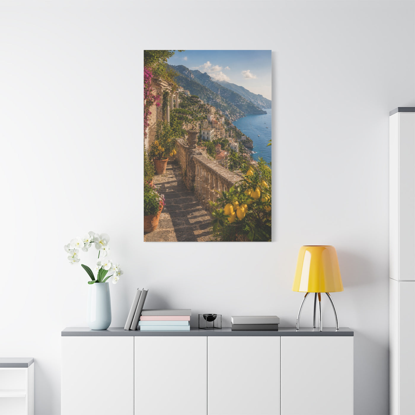 Amalfi Coast Terrace View Wall Art & Canvas Print