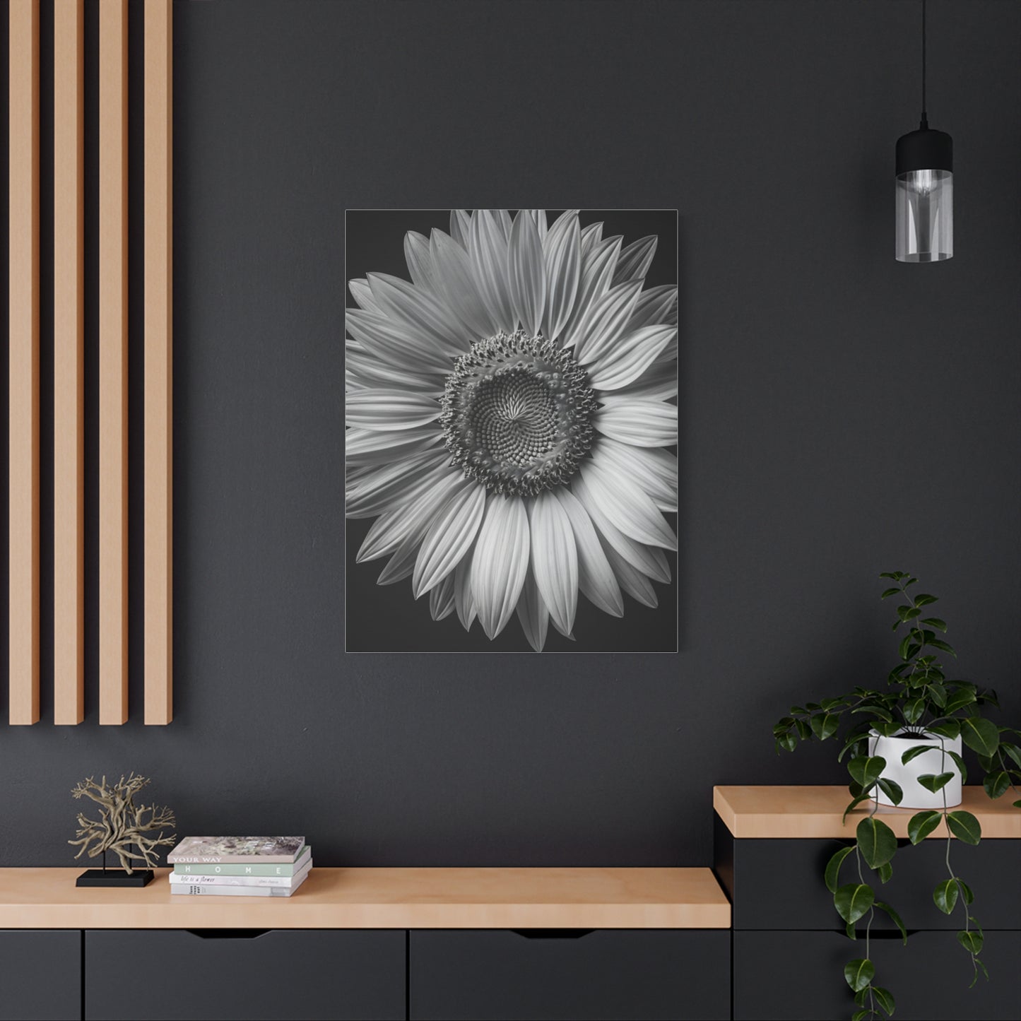 Velvet Orchid Bloom in Monochrome Wall Art & Canvas Prints