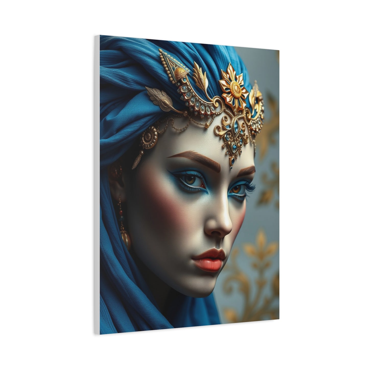 Blue & Gold Art Premium Gallery Wall Art & Canvas Print