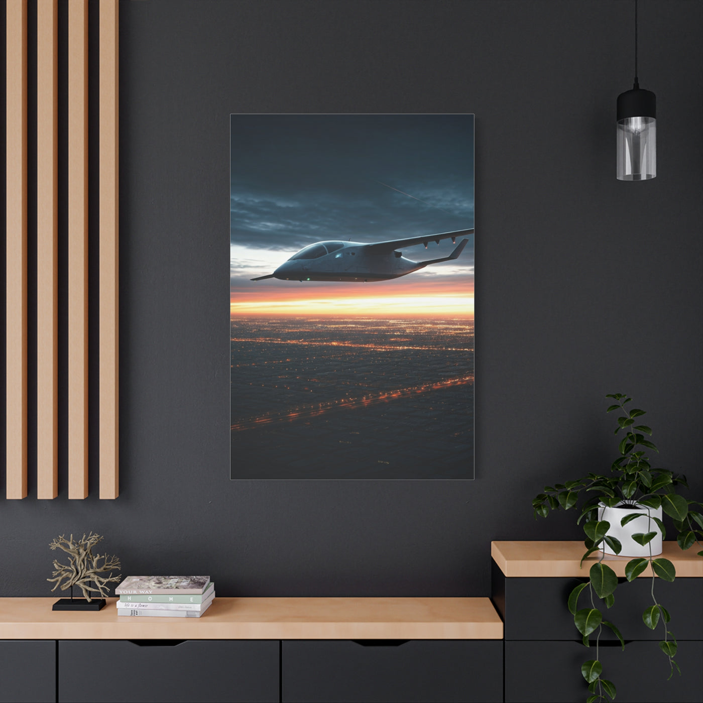 Twilight Cruiser Over Lights Wall Art & Canvas Prints