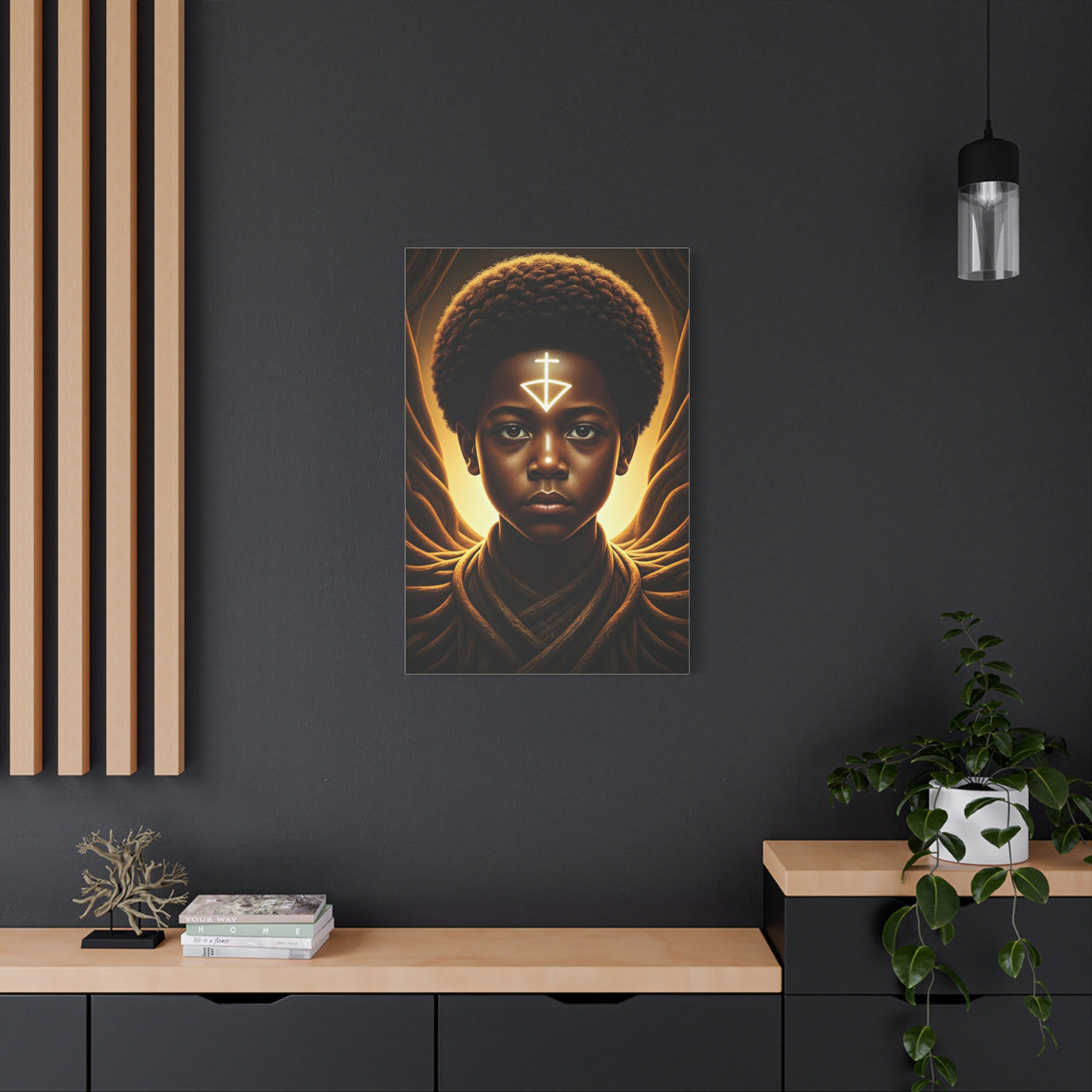 Sacred Youth Symbol Portrait Wall Art & Canvas Prints