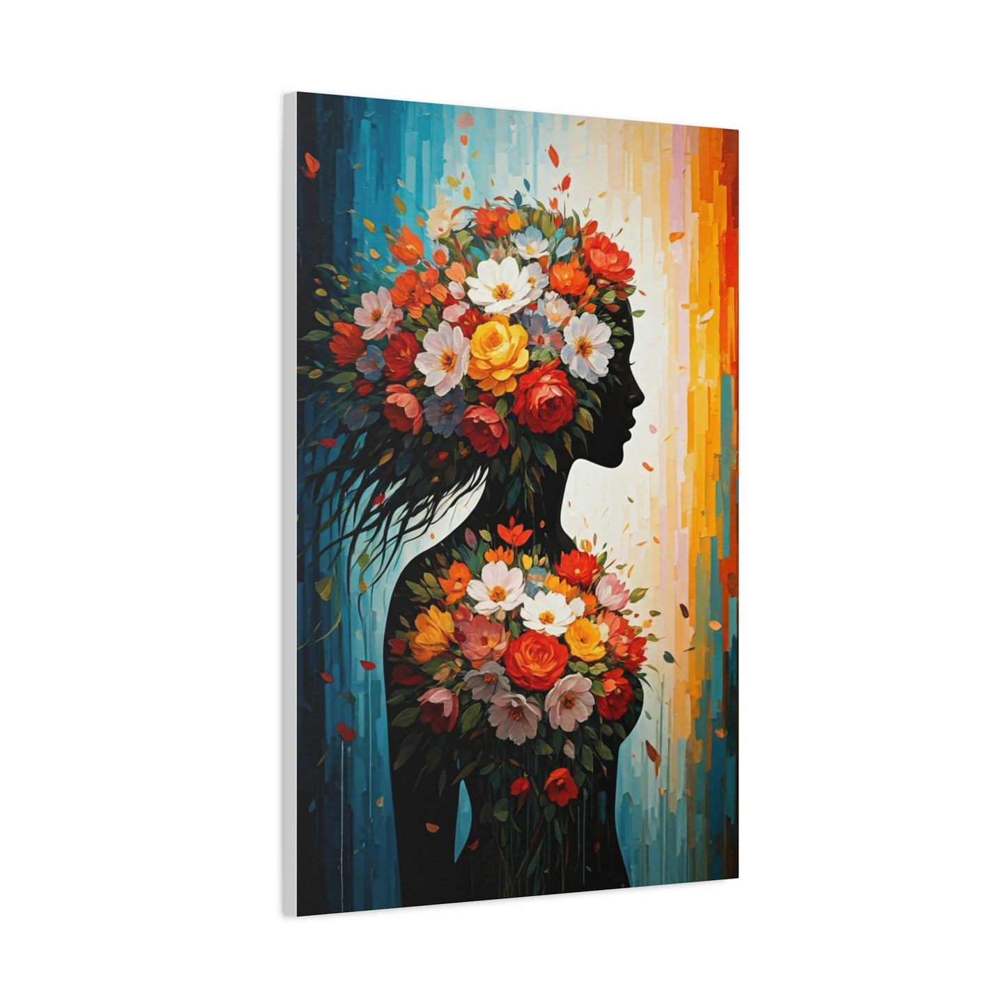 Floral Muse Silhouette Wall Art & Canvas Print