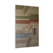 Sculpted Sisal & Plaster Geometric Wall Art & Canvas Print