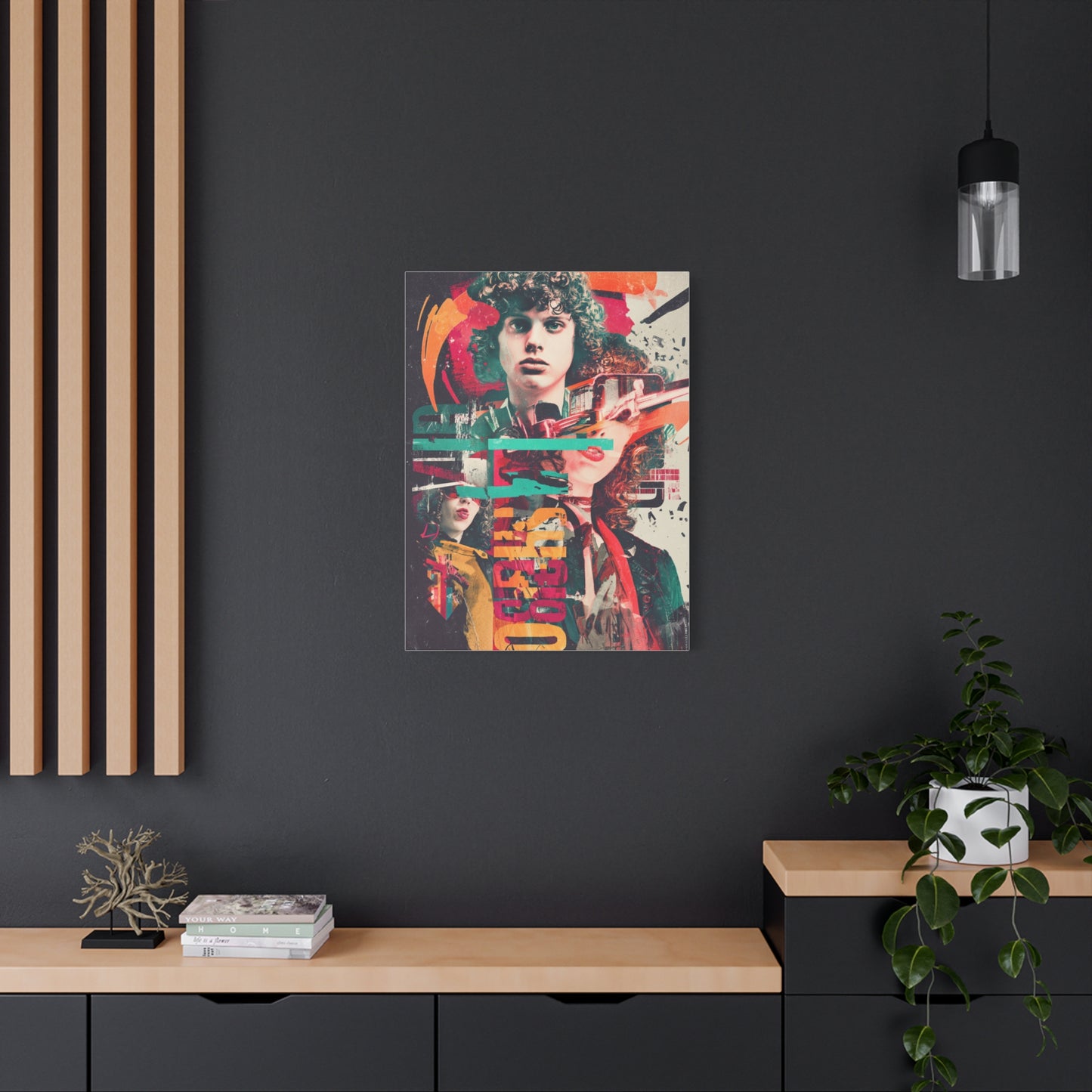 Retro Pop Collage Portrait Wall Art & Canvas Print