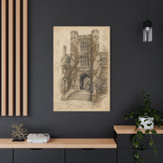 Ivy-Covered Gothic Arch Architectural Study Wall Art & Canvas Print