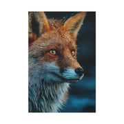 Rain-Soaked Fox Twilight Portrait Wall Art & Canvas Print