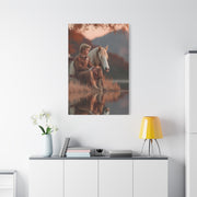 Young Cowboy by the River Wall Art & Canvas Print