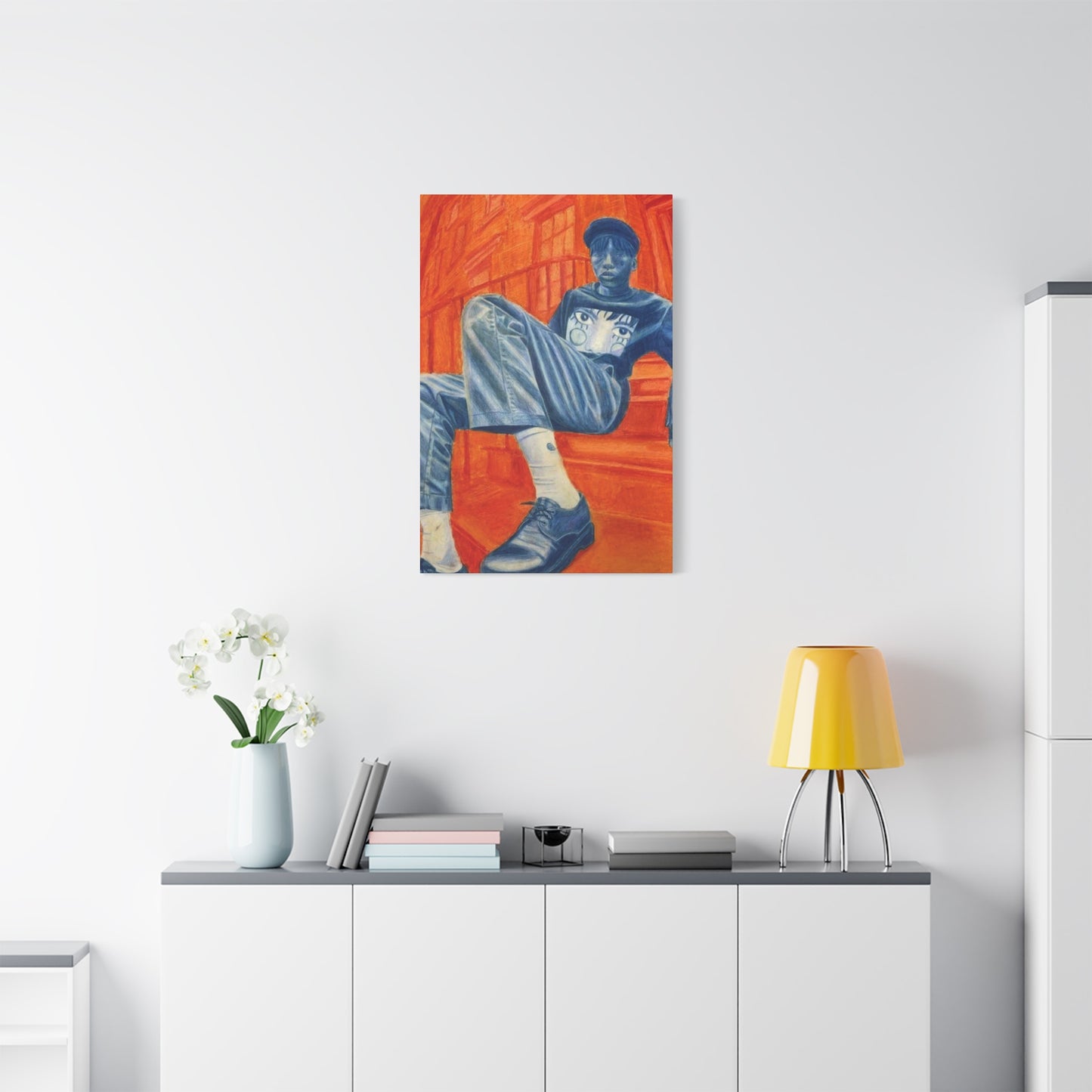 Men Abstract Painting Mixed Media Wall Art & Canvas Prints