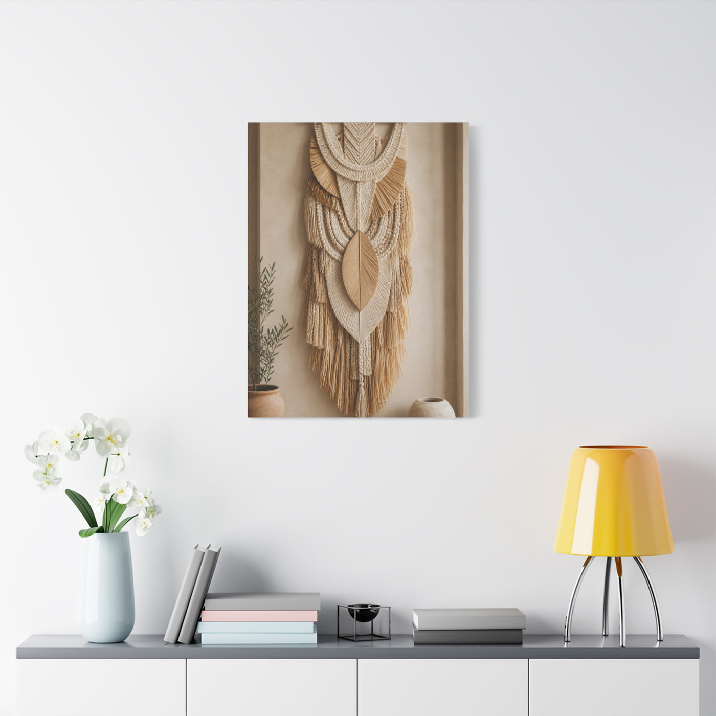 Handwoven Natural Fiber Wall Hanging Wall Art & Canvas Print