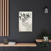 Flowing Typography Music Composition Wall Art & Canvas Print
