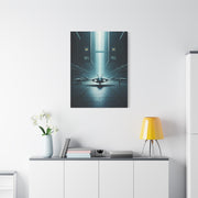 Futuristic Aircraft Hangar Scene Wall Art & Canvas Prints