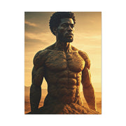 Golden Stone Warrior Portrait Wall Art & Canvas Prints