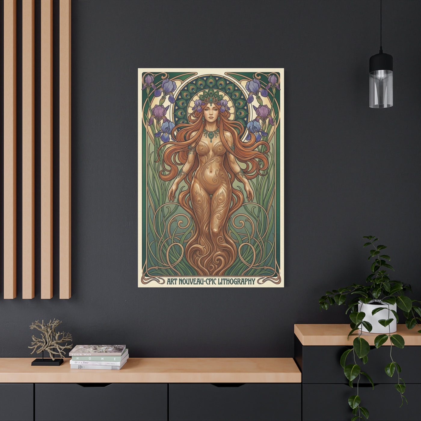 Art Nouveau Goddess Figure Wall Art & Canvas Print