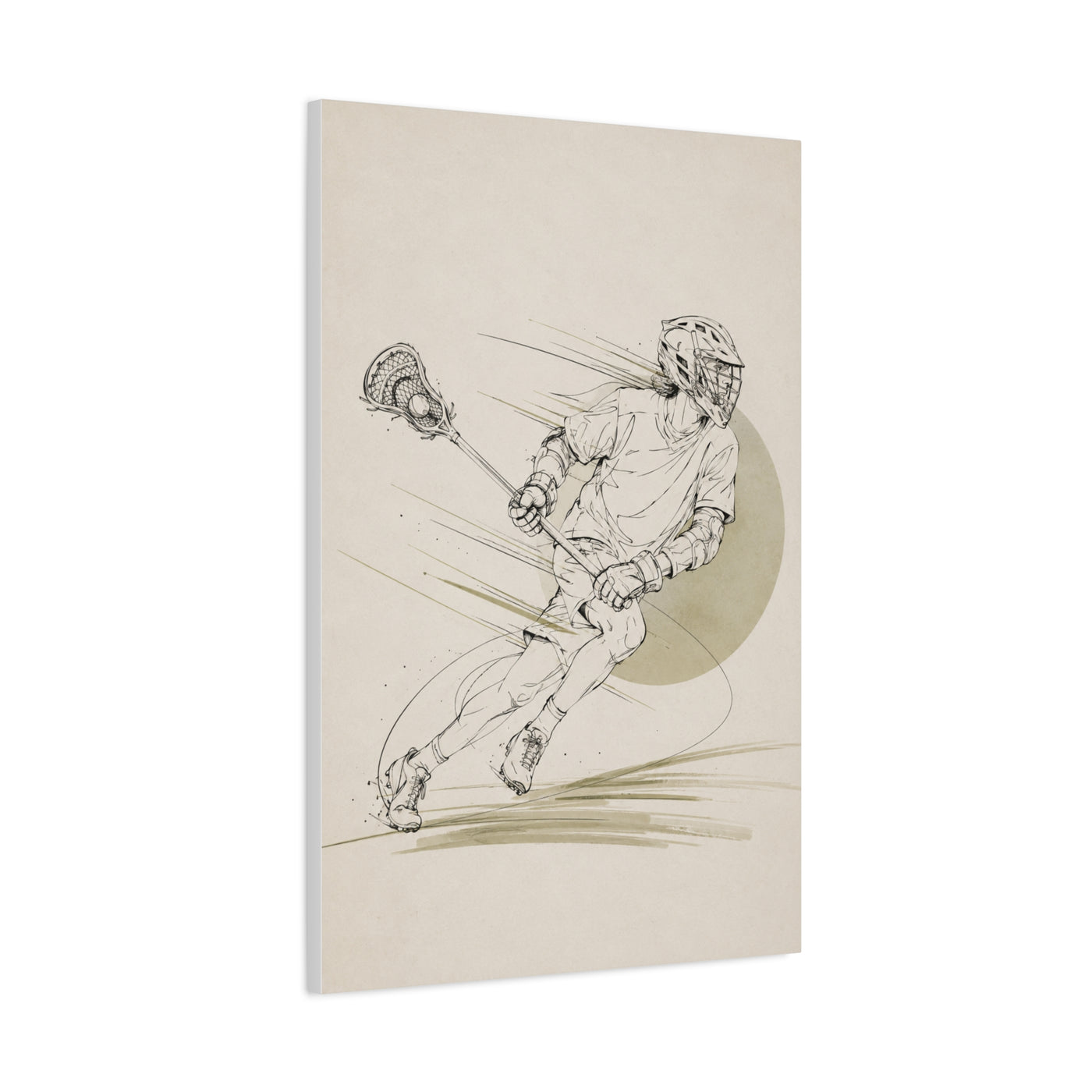 Minimal Lacrosse Motion Sports Wall Art & Canvas Print