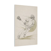 Minimal Lacrosse Motion Sports Wall Art & Canvas Print