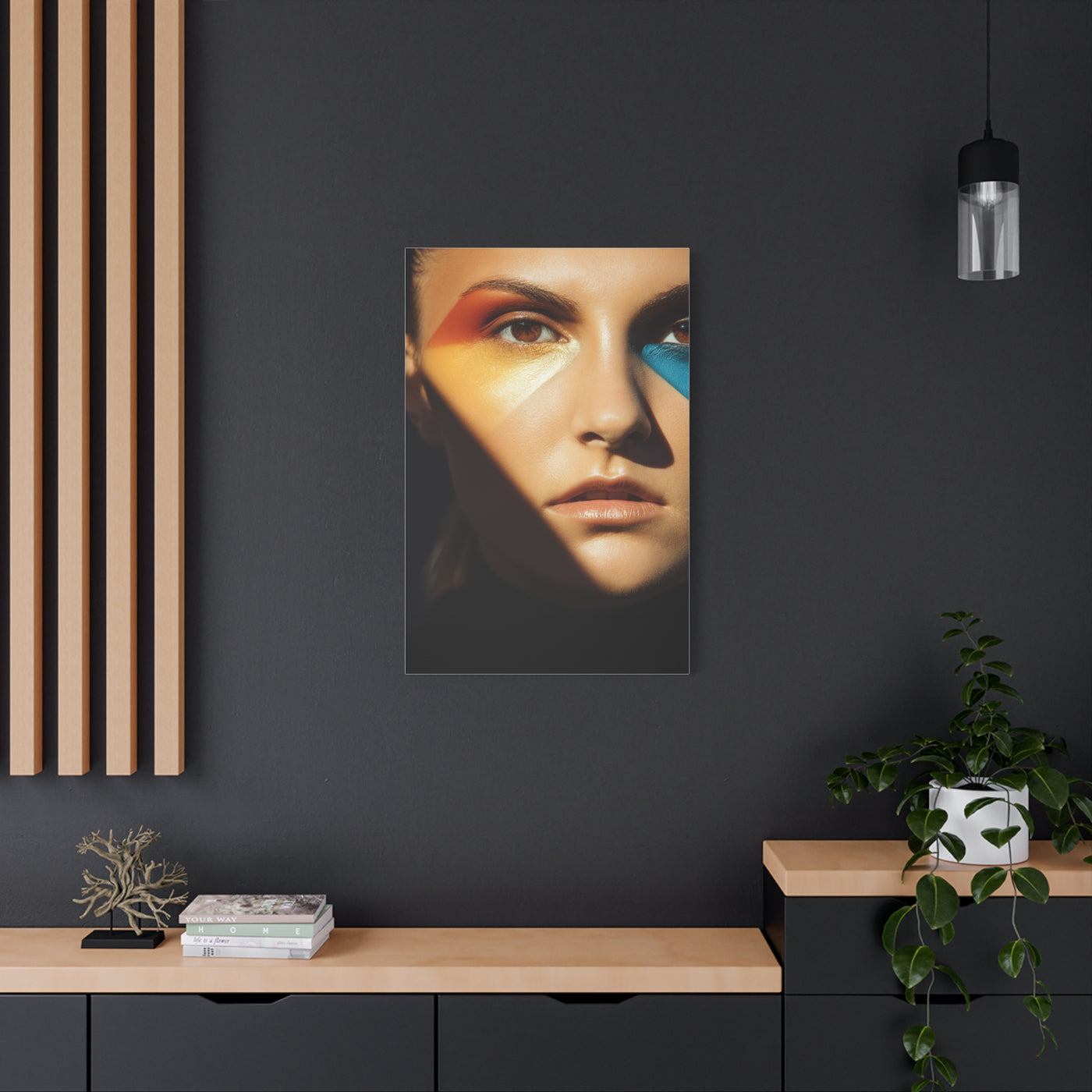 Modern Color Geometry Portrait Wall Art & Canvas Print