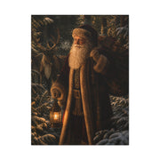Woodland Lantern Santa Wall Art & Canvas Print