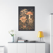 Whimsical Midnight Mushroom Garden Wall Art & Canvas Print