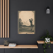 Vintage Tournament Poster Golfer Wall Art & Canvas Print