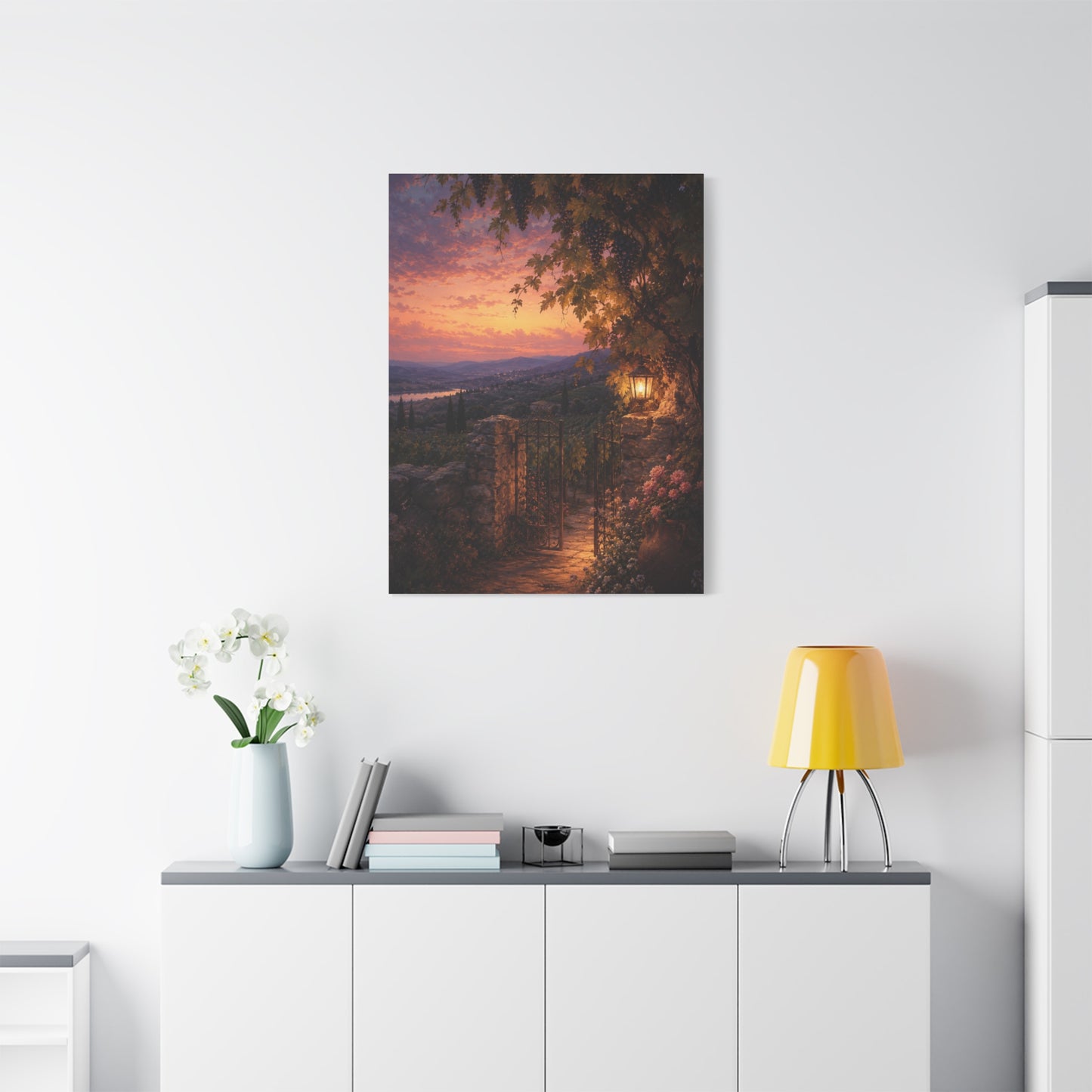 Song of Solomon Vineyard Dusk Scripture Wall Art & Canvas Print