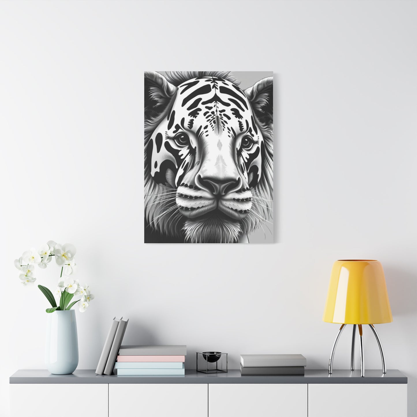Black and White Illustrations Art Supreme Canvas Wall Art & Canvas Print