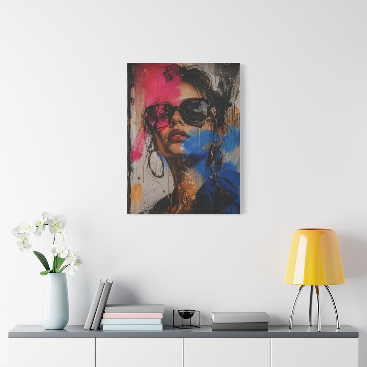 Urban Fashion Graffiti Portrait Street Wall Art & Canvas Print