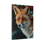 Winter Berry Fox Portrait Wall Art & Canvas Print