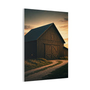 Country Road Barn at Dusk Wall Art & Canvas Prints