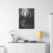 Moonlit Pine Forest Mystical Night Trees Wall Art & Canvas Print