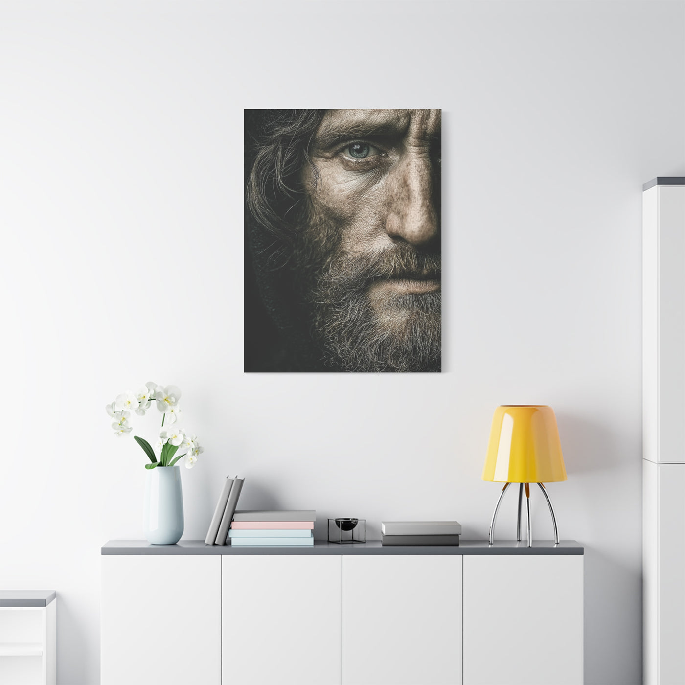Christ Close-Up Emotional Portrait Wall Art & Canvas Print