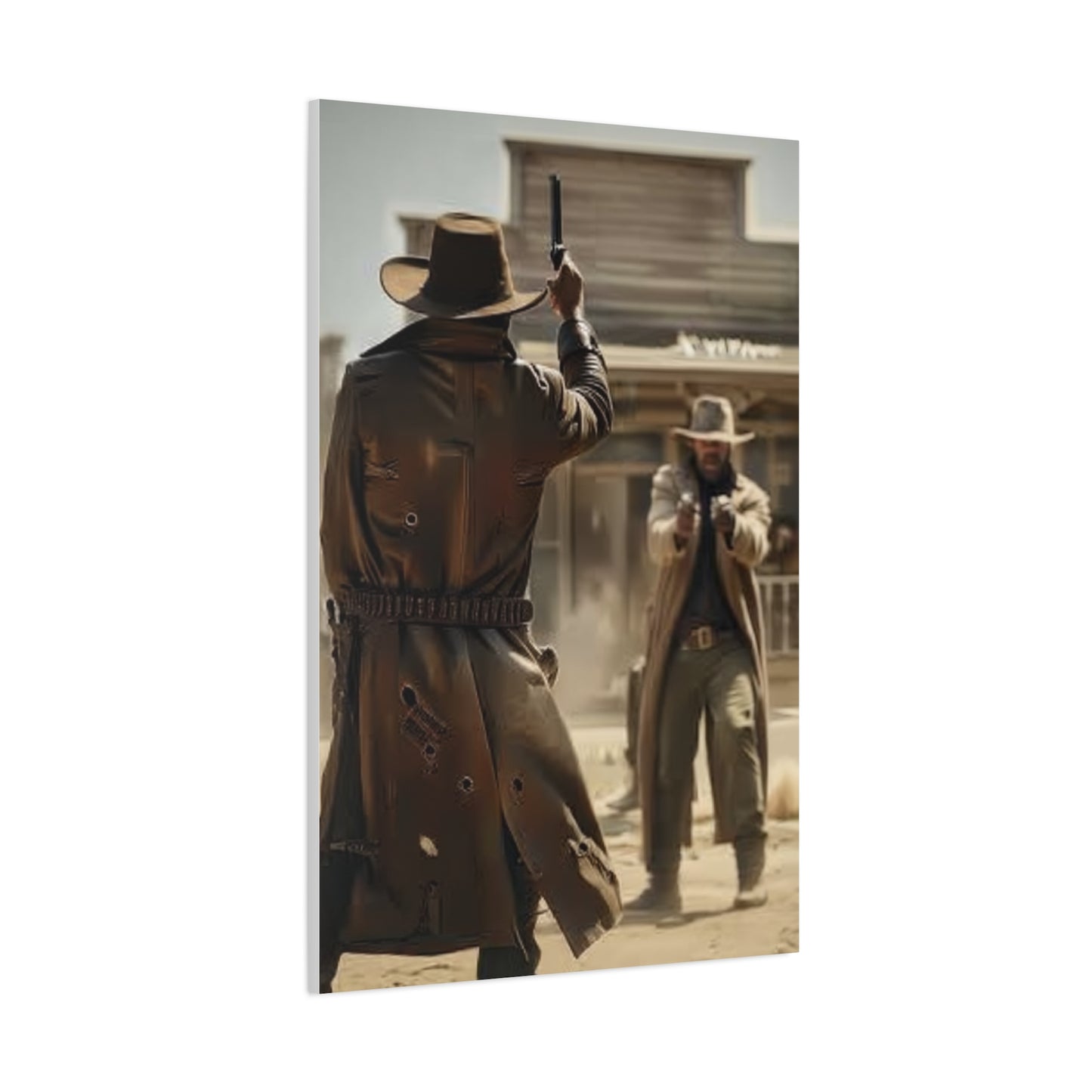High Noon Gunslinger Duel Wall Art & Canvas Print