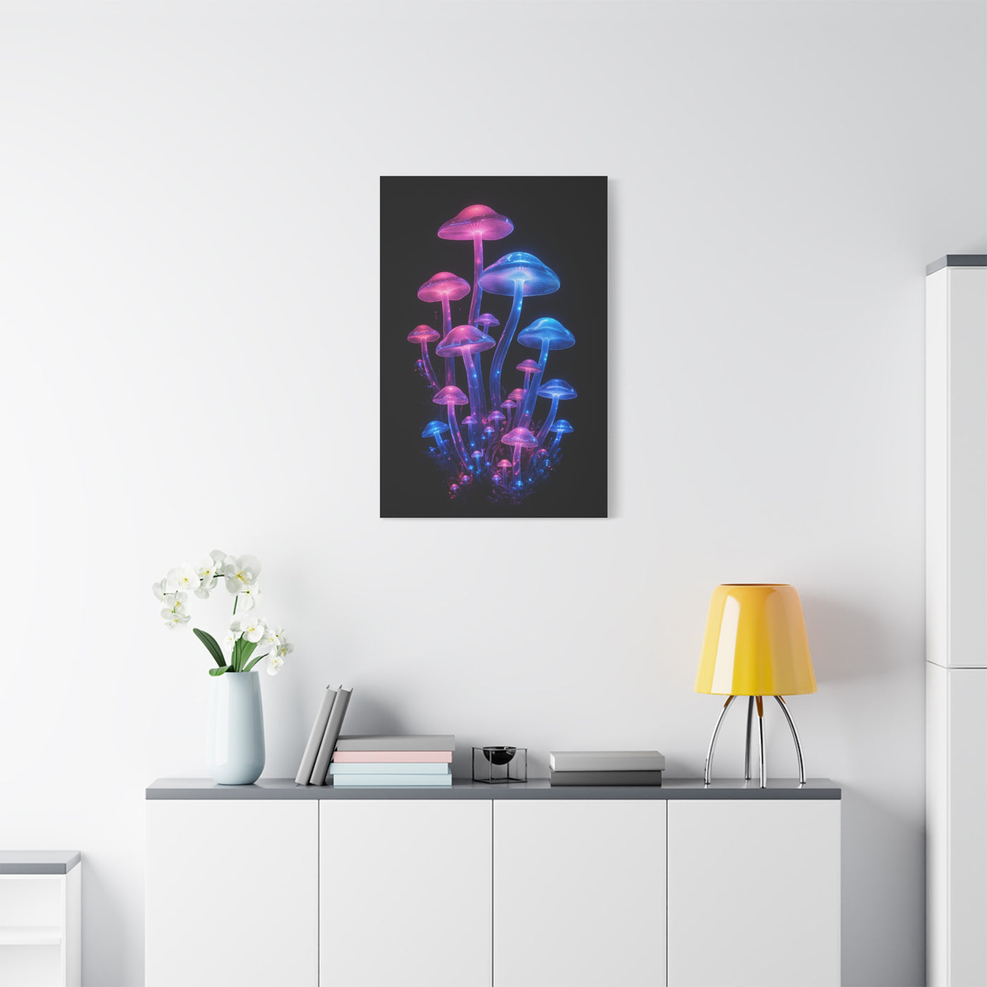 Neon Fungi Luminescence Wall Art & Canvas Print