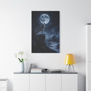 Full Moon Howling Wolf Ridge Scene Wall Art & Canvas Print