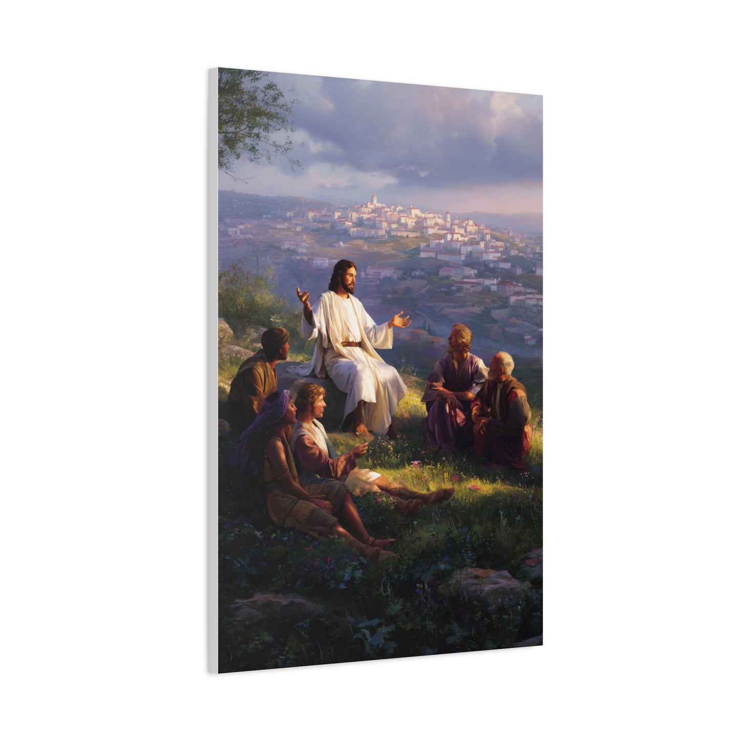 Christ Teaching the Disciples Above Jerusalem Wall Art & Canvas Print