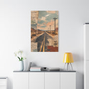 Route 66 Desert Collage Landscape Wall Art & Canvas Print