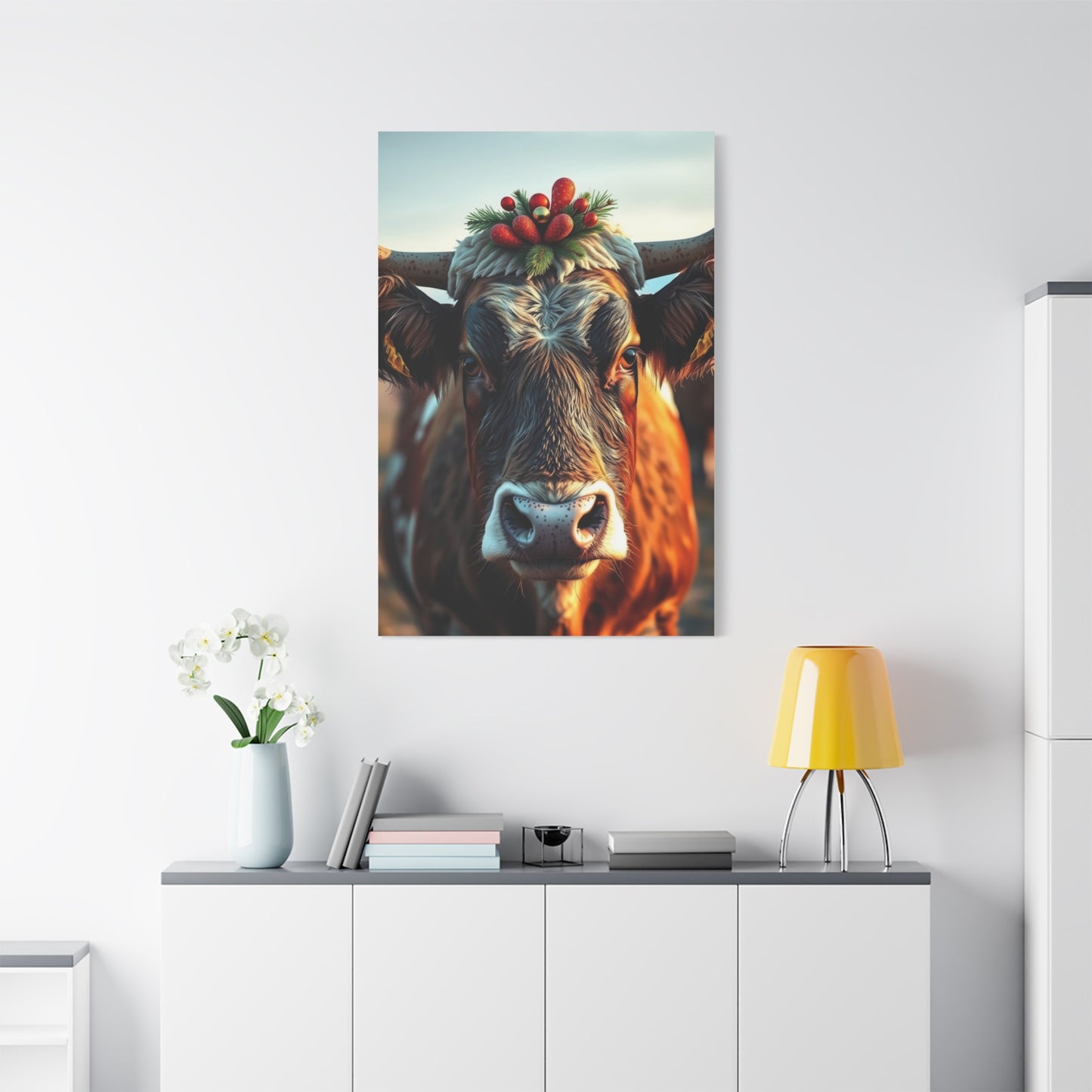 Elite Christmas Cow Art Vision Wall Art & Canvas Print