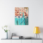Modern Cubist Harbor Painting Wall Art & Canvas Print