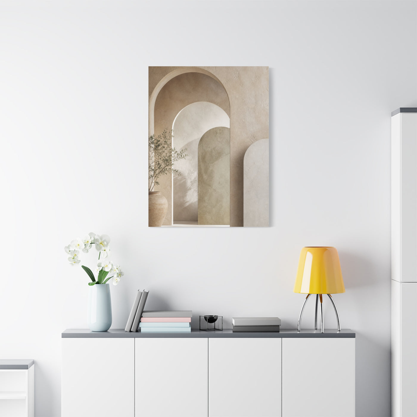 Soft Neutral Architectural Arch Wall Art & Canvas Print