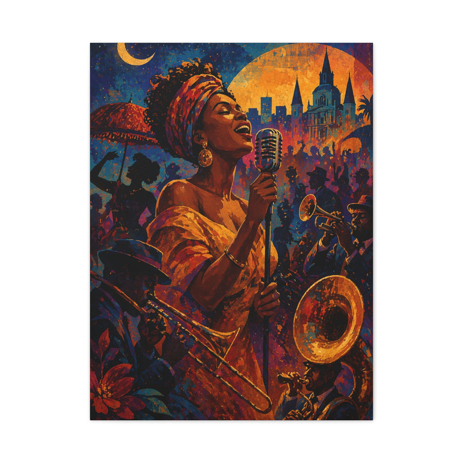 Jazz Festival Vocalist Celebration Wall Art & Canvas Print