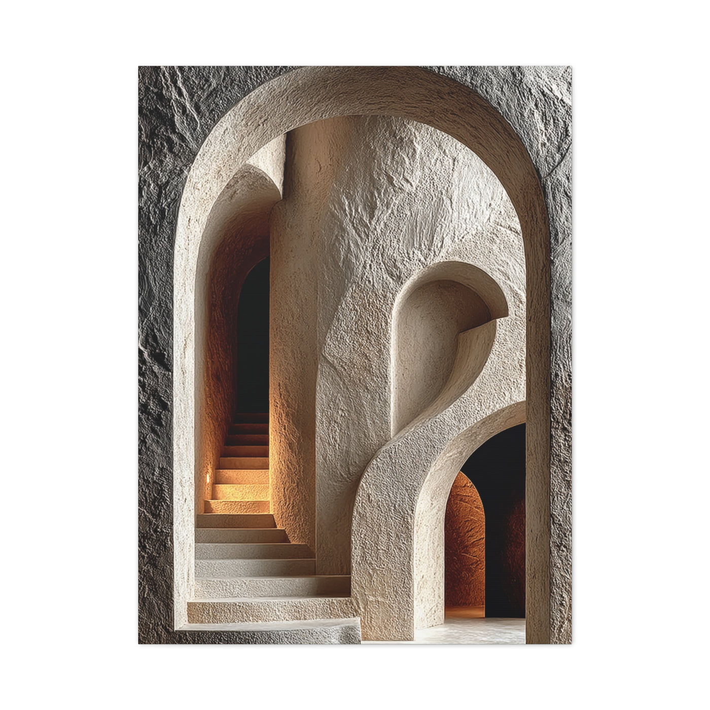 Sculptural Archway Minimalism Wall Art & Canvas Print