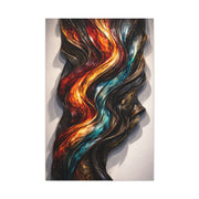 Glossy Molten Metal Relief Wall Art & Canvas Print