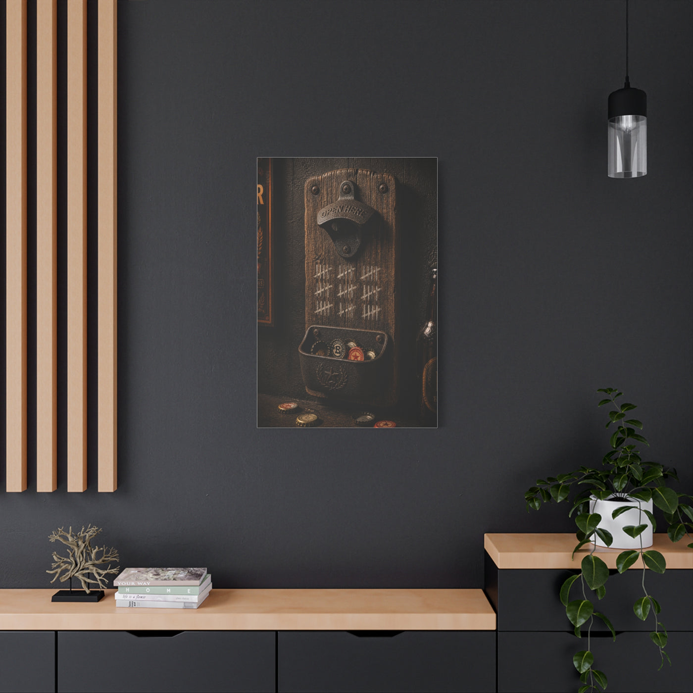 Rustic Bottle Opener Wall Sculpture Wall Art & Canvas Print