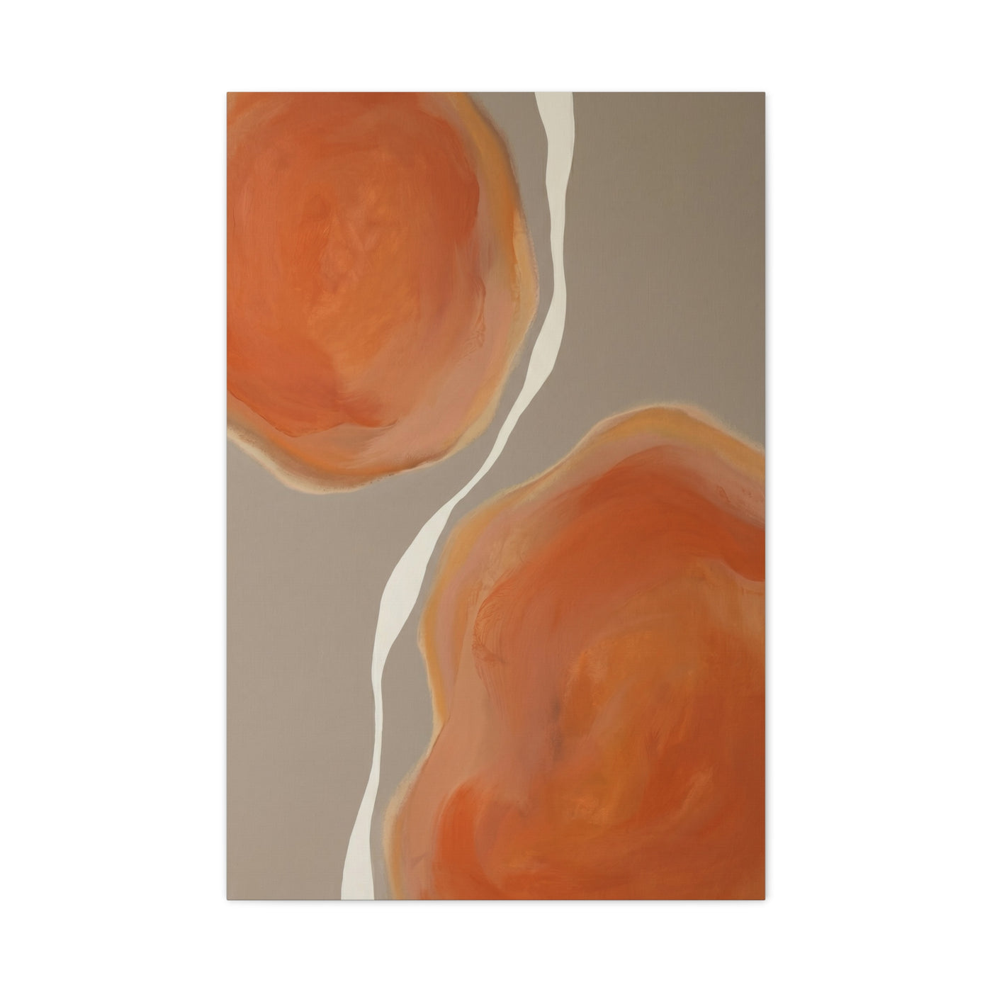 Minimal Tangerine Organic Forms Wall Art & Canvas Print