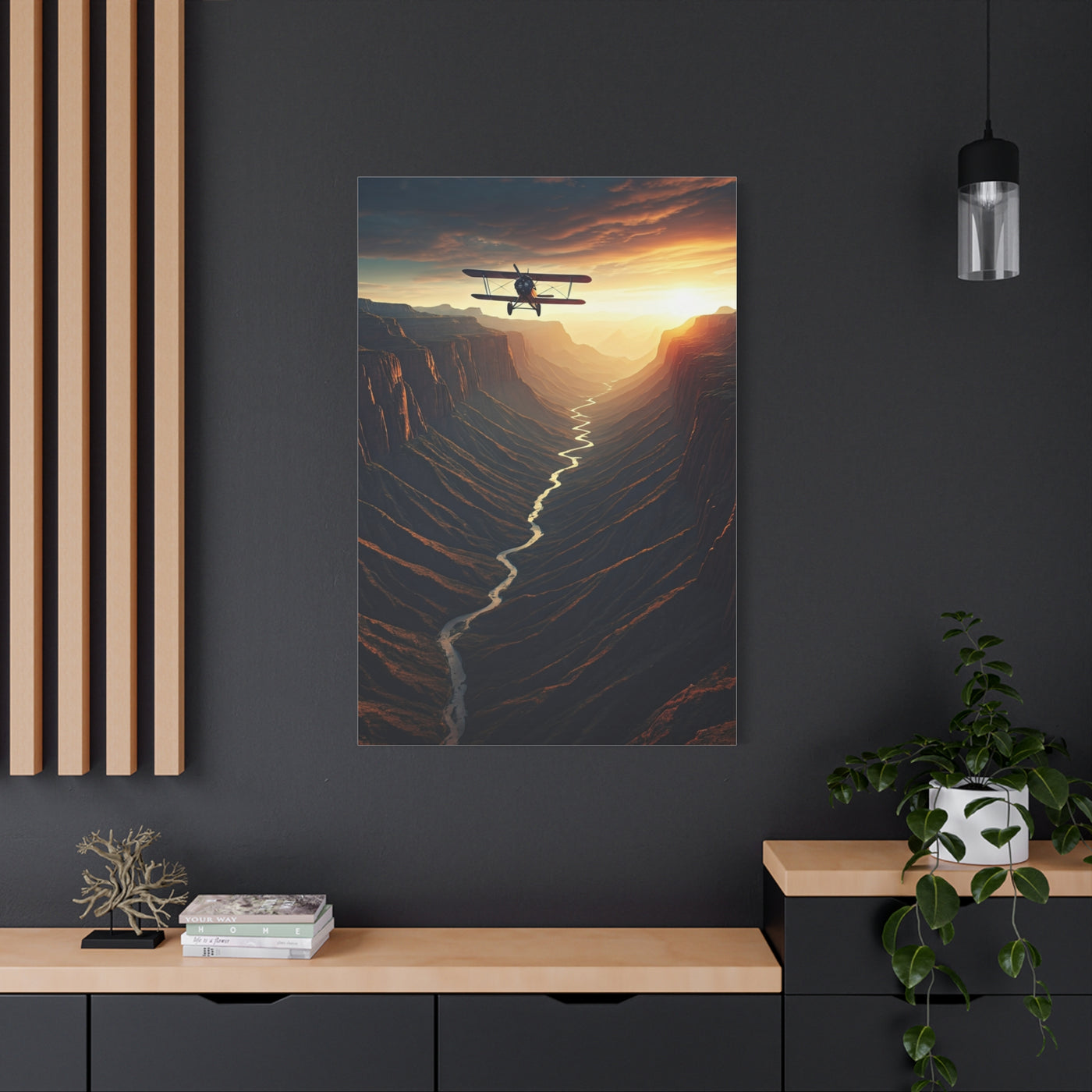 Canyon Flight Into Golden Distance Wall Art & Canvas Prints