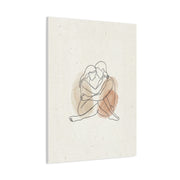 Minimal Line Art Intimate Embrace Wall Art & Canvas Print
