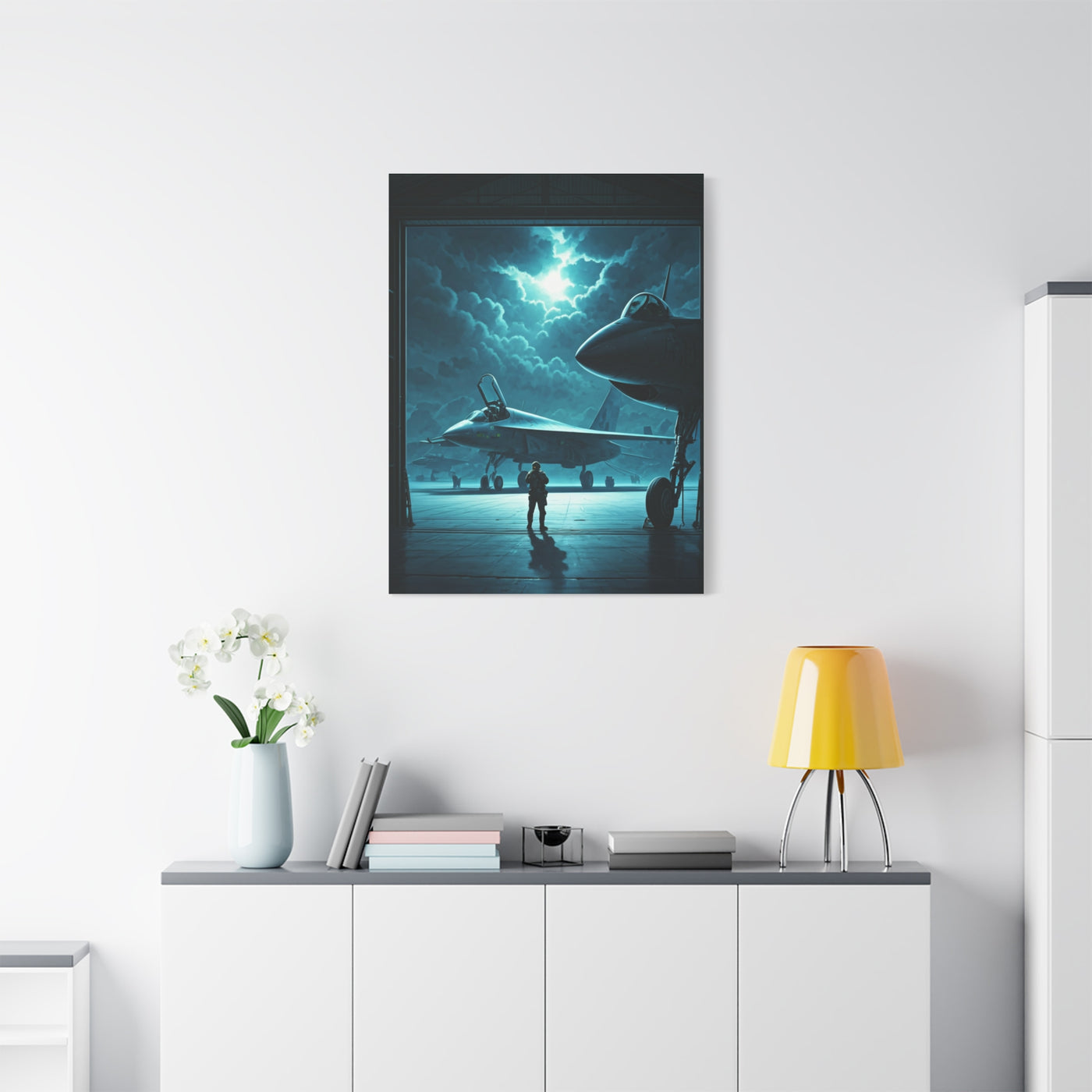 Storm Hangar Jet Silence Wall Art & Canvas Prints