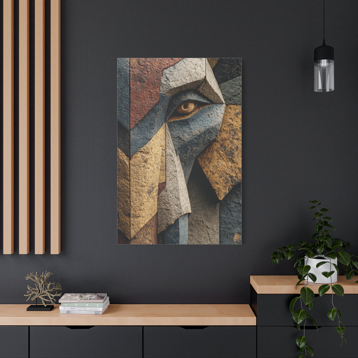 Geometric Elephant Faceted Portrait Wall Art & Canvas Print