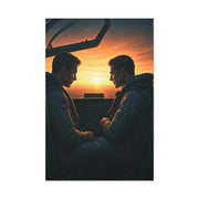 Sunset Cockpit Connection Wall Art & Canvas Prints