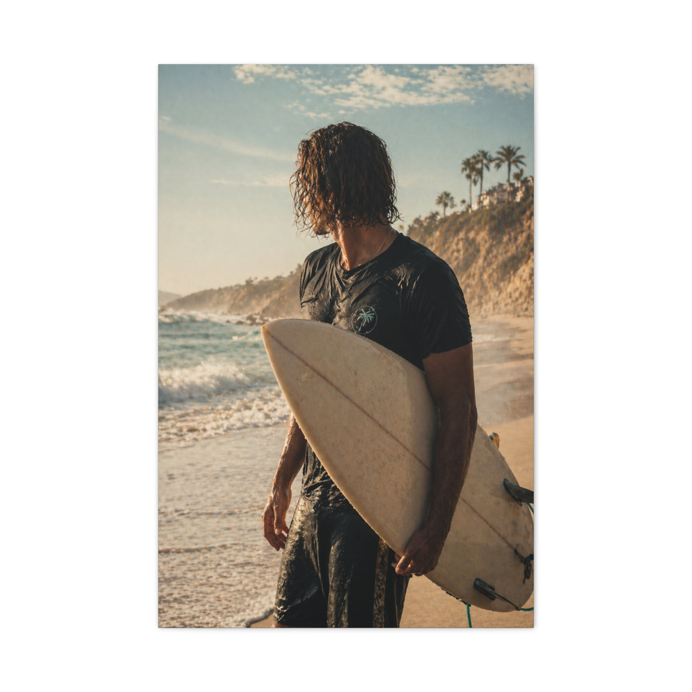 Coastal Surf Reflection Portrait Wall Art & Canvas Print