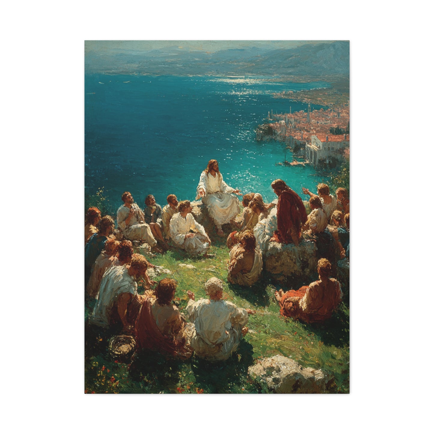 Sermon by the Sea Sacred Teaching Wall Art & Canvas Print